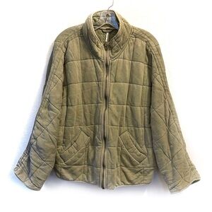 Free People Dolman Quilted Knit Bomber Jacket Size Small